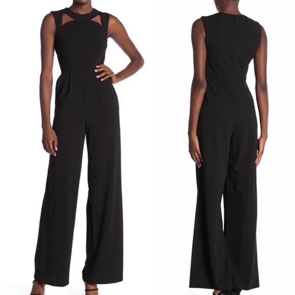 Calvin Klein Pants - Calvin Klein Cutout Sleeveless Crepe Jumpsuit - 12